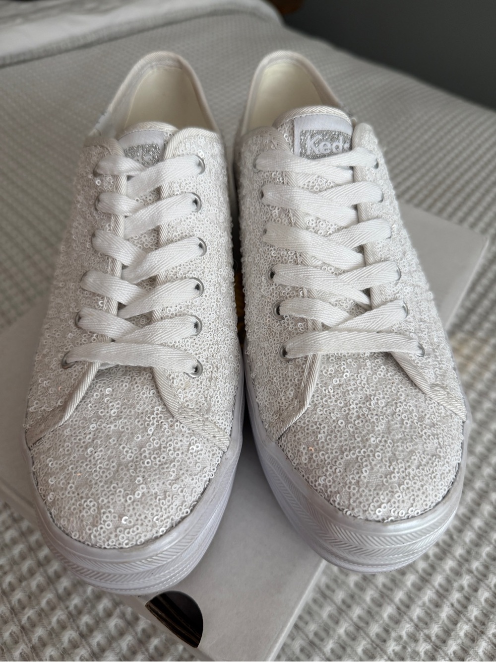 Keds Triple Up Sequins Platform Sneakers - Picture 2 of 15